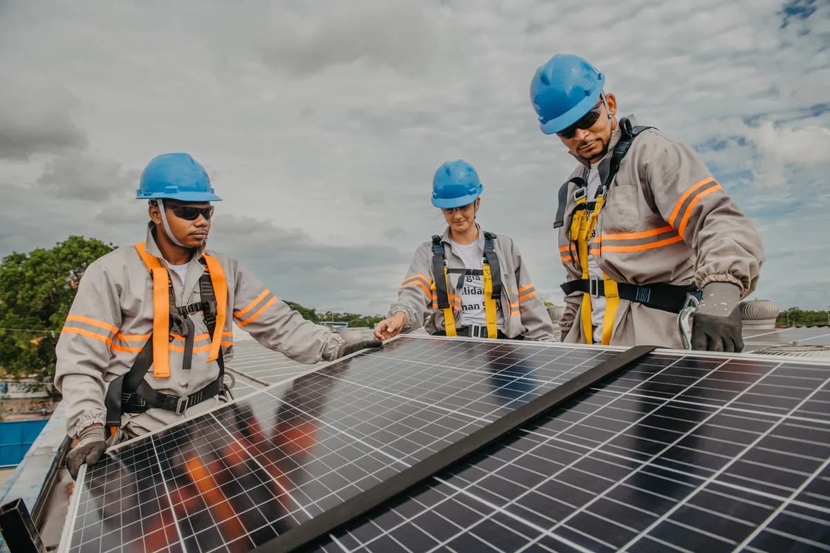 Solar panel installation